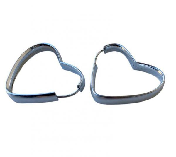 BTP10053 BRINCO ARGOLA TUBO CORAÇÃO CHATINHO 03 2X4MM POR 26X26MM