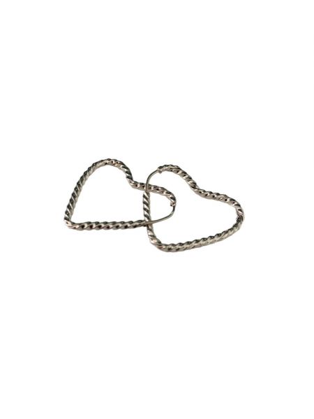 BTP10023 BRINCO ARGOLA TUBO CORAÇÃO 05 FIO TORCIDO 2X2MM POR 30X30