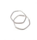 BTP10030 BRINCO ARGOLA TUBO HEXÁGONO FIO QUADRADO 02 1,5X1,5MM POR 23X23MM