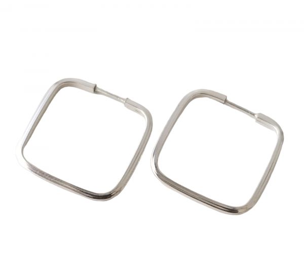 BTP10056 BRINCO ARGOLA TUBO QUADRADA FIO QUADRADO 02 1,5X1,5MM POR 25X25MM