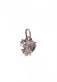 PP10031- PINGENTE CORAÇÃO PEDRA CRISTAL 8X8MM