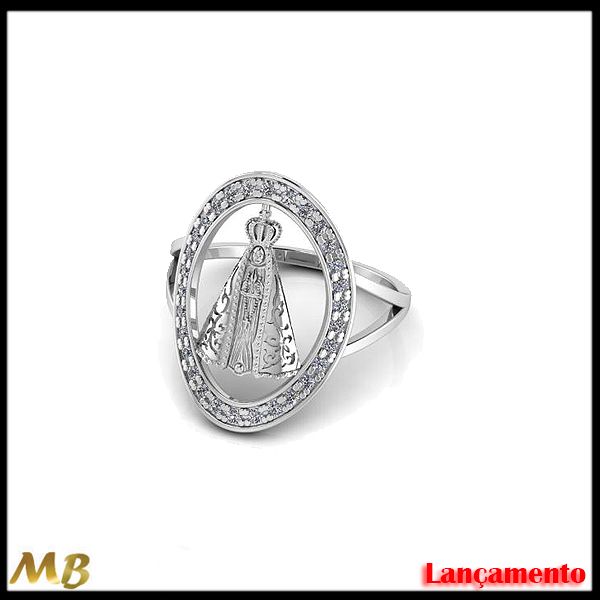 AP10003 Anel de N. S. Aparecida em prata