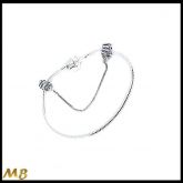 PSB10001 Pulseira Berloqueira em prata