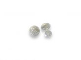 BP10034 - BRINCO MEIA BOLA CRAVEJADO EM PRATA