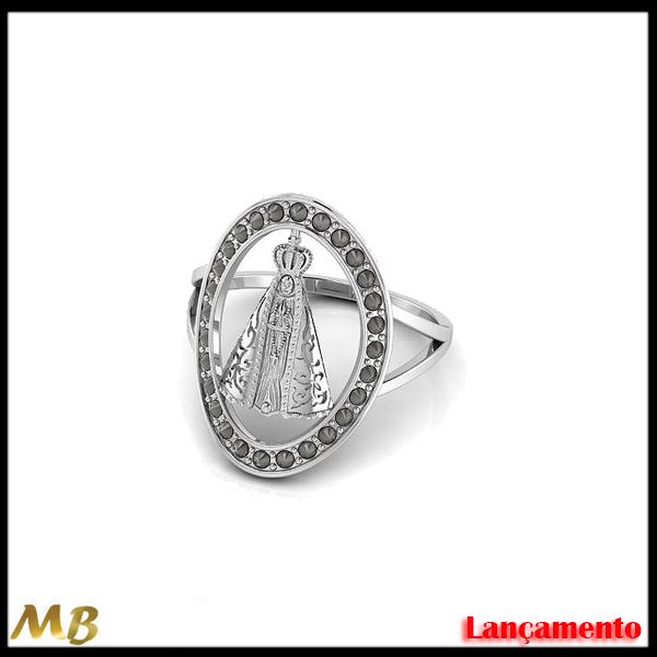 AP10005 Anel de N. S. Aparecida em prata