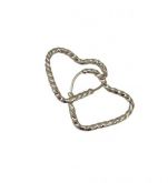BTP10020 BRINCO ARGOLA TUBO CORAÇÃO 02 FIO TORCIDO 2X2MM 15X15MM