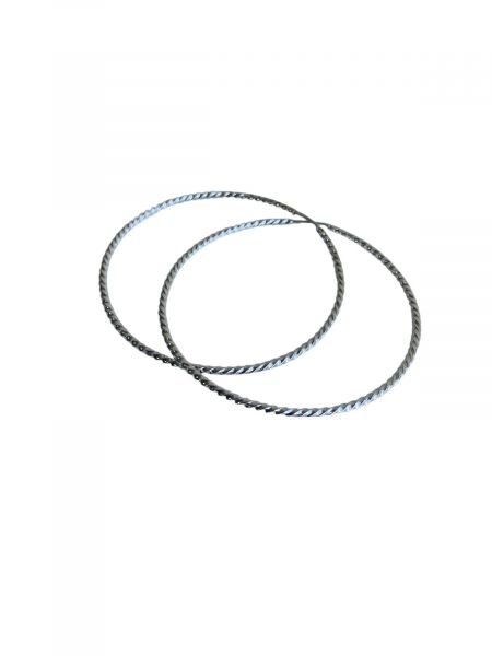 BTP 10018 BRINCO ARGOLA TUBO 08 FIO TORCIDO 2X2MM POR 60X60MM