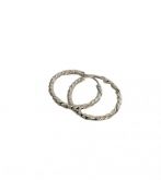 BTP10014 BRINCO ARGOLA TUBO 04 FIO TORCIDO 2X2MM POR 22X22MM