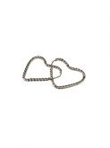 BTP10022 BRINCO ARGOLA TUBO CORAÇÃO 04 FIO TORCIDO2X2MM POR 22X22
