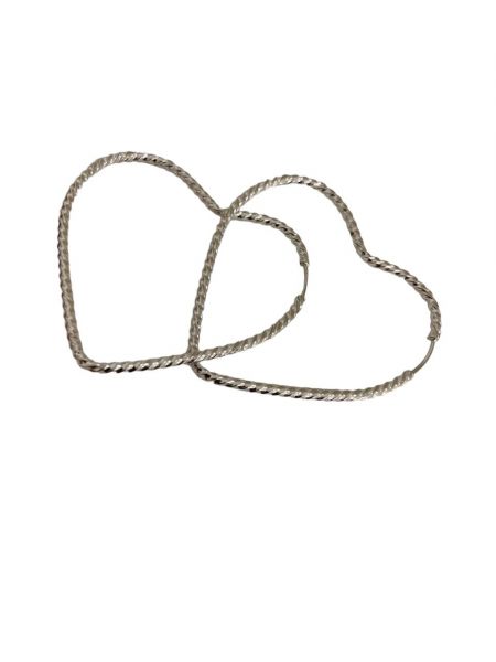 BTP10028 BRINCO ARGOLA TUBO CORAÇÃO 08 FIO TORCIDO 2X2MM POR 60X60MM