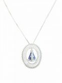 GP10011 GARGANTILHA MANDALA N. SRA. APDA. COM ZIRCÔNIAS EM PRATA