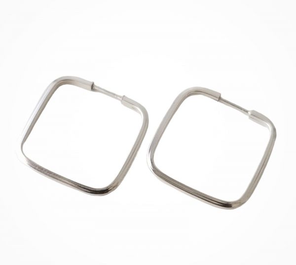 BTP10057 BRINCO ARGOLA TUBO QUADRADA FIO QUADRADO 03 1,5X1,5MM POR 30X30MM