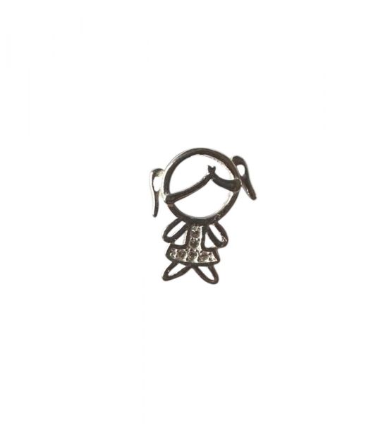 PP10052 PINGENTE MENINA CRISTAL
