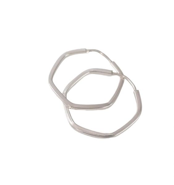 BTP10030 BRINCO ARGOLA TUBO HEXÁGONO FIO QUADRADO 02 1,5X1,5MM POR 23X23MM