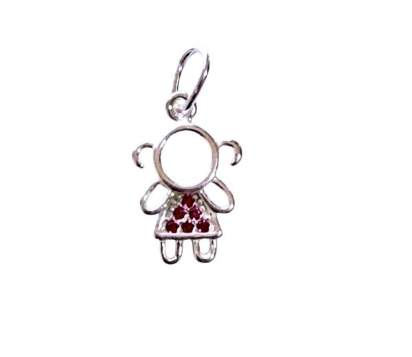 PP10046 PINGENTE MENINA CRAVEJADA CRISTAL/COLOR
