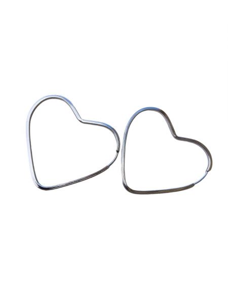 BTP10062 BRINCO ARGOLA TUBO CORAÇÃO FIO QUADRADO 04 1,5X1,5MM POR 30X30MM