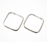 BTP10058 BRINCO ARGOLA TUBO QUADRADO FIO QUADRADO 04 1,5X1,5MM POR 40X40MM