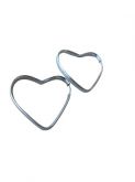 BTP10054 BRINCO ARGOLA TUBO CORAÇÃO CHATINHO 04 2X4MM POR 30X30MM
